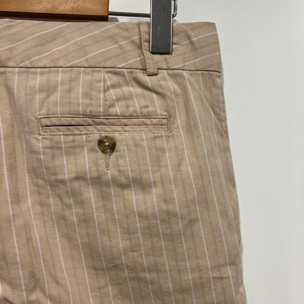 Y2K Old Navy Beige & Pink Pinstriped Shorts Women’s - Picture 10 of 15